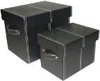 Faux leather gift boxes